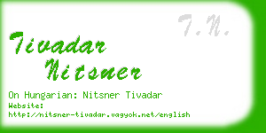 tivadar nitsner business card